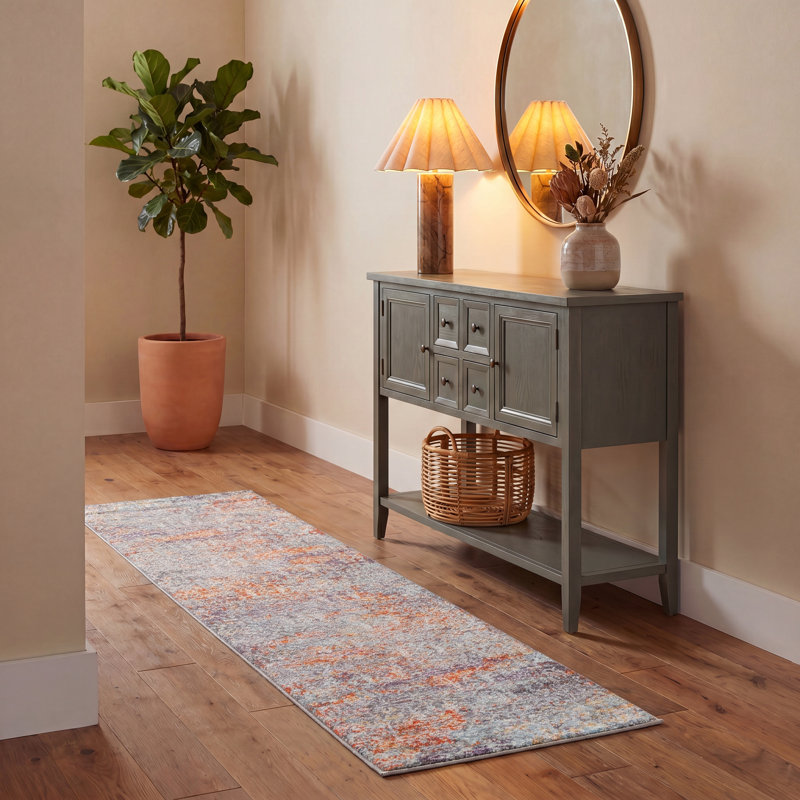 Tapis oriental gris clair / bleu clair Felty, Rectangle 8 pi x 10 pi