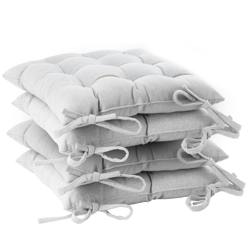 Harbour Housewares - Square Garden Chair Seat Cushions, Grey