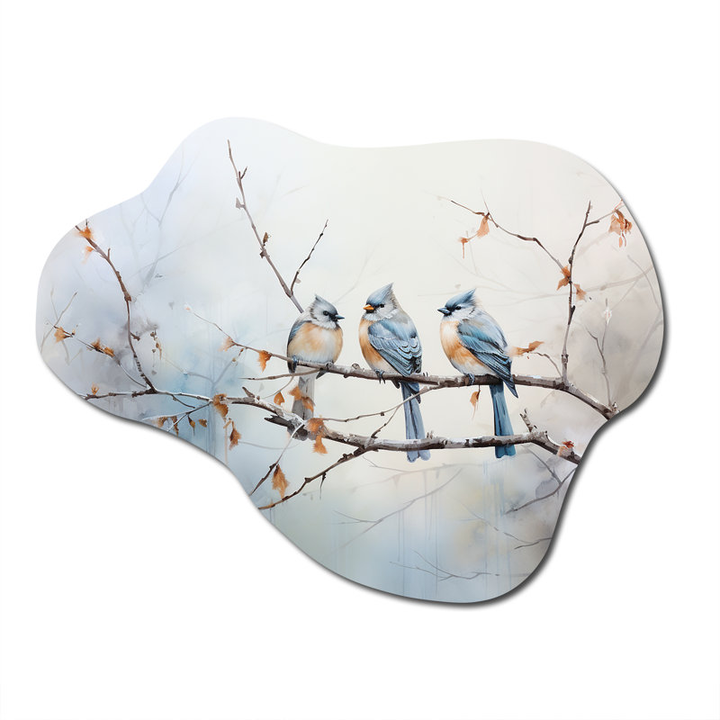 Barthe - oiseau mural en métal, reproduction de sculpture murale asymétrique en métal, H 27 po x l 35 po