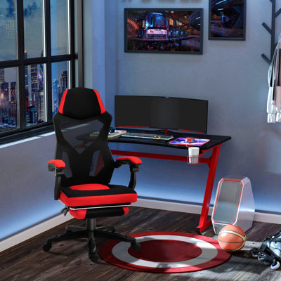 Chaise de bureau, fauteuil à haut dossier, chaise d'ordinateur avec roulettes
