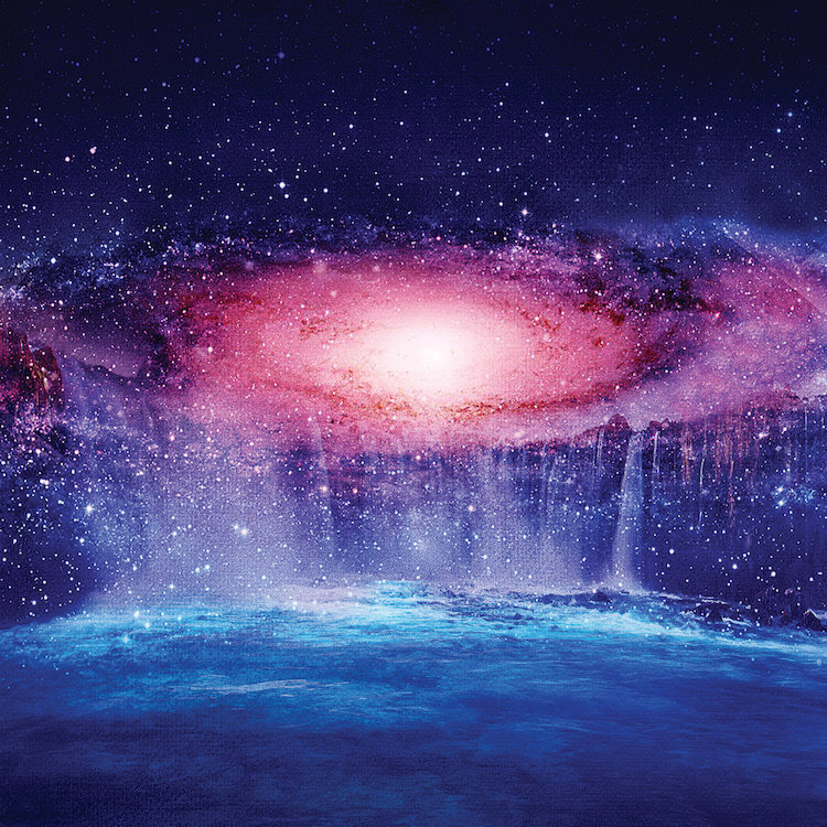 « andromeda cascade », impression sur toile tendue, H 12 po x l 12 po x P 1,5 po
