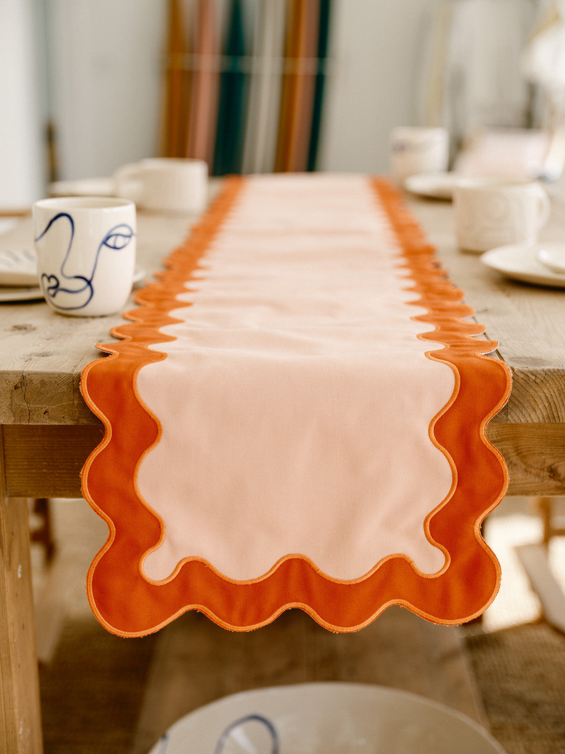 Reversible Rectangle Table Runner, Pink