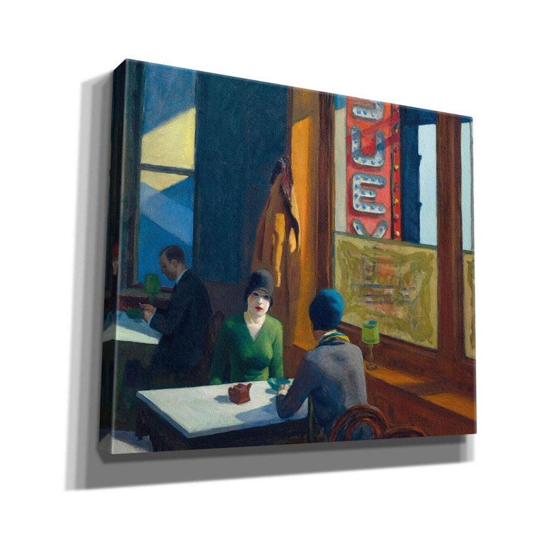 «Chop Suey» par Edward Hopper, estampe numérique sur toile, H 26 po x l 30 po x P 1,5 po