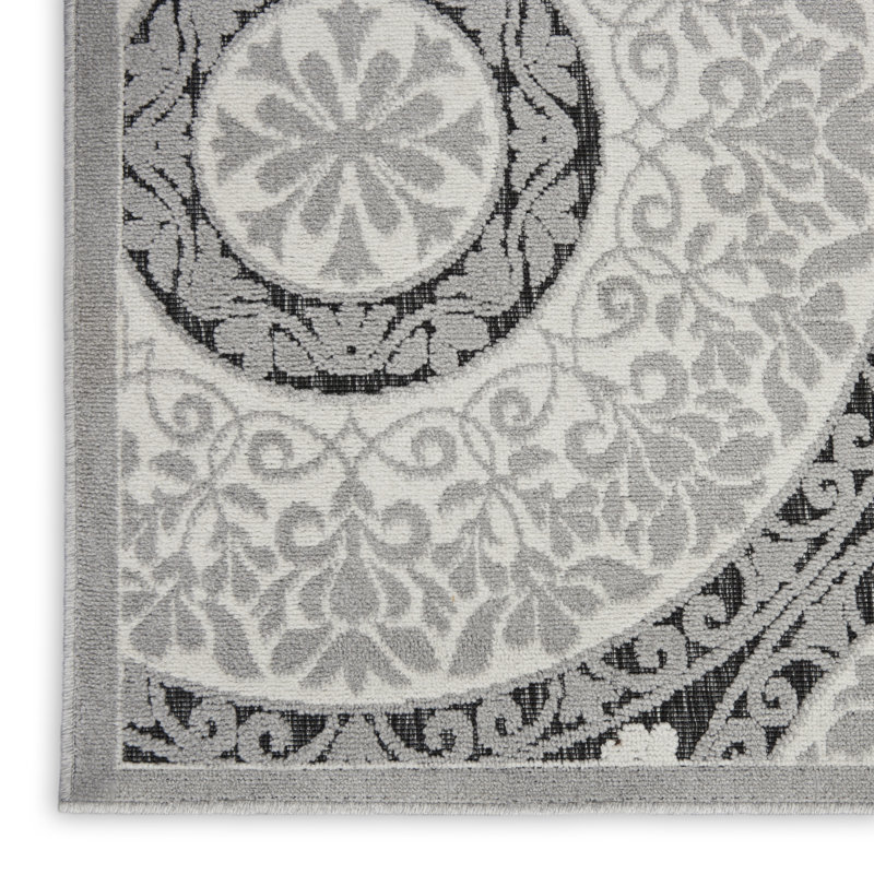 Gunnin Geometric Indoor / Outdoor Rug, Runner 2'2" x 10'
