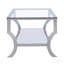 Table basse chromée