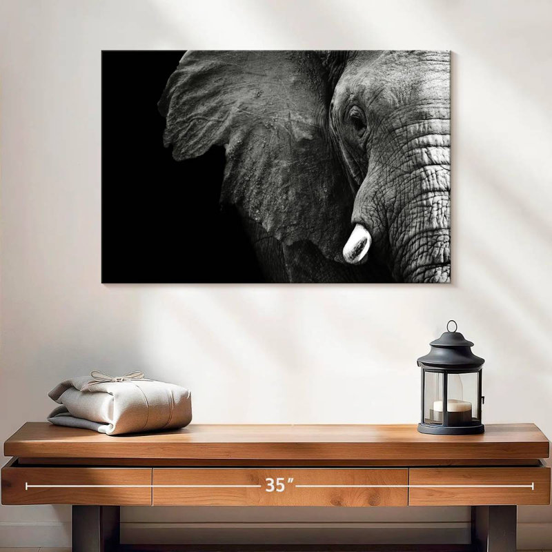 Wise Elephant, 8" H x 12" W
