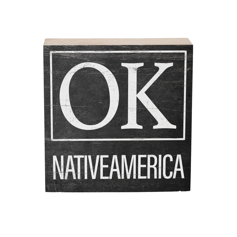State Wooden Plock Oklahoma 6x6"