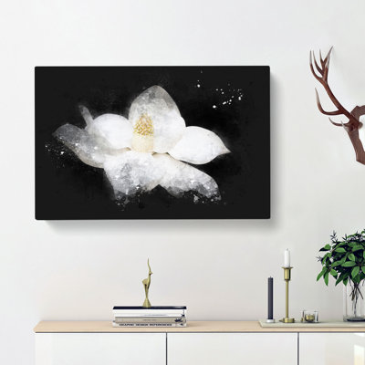 Blooming White Magnolia - Wrapped Canvas