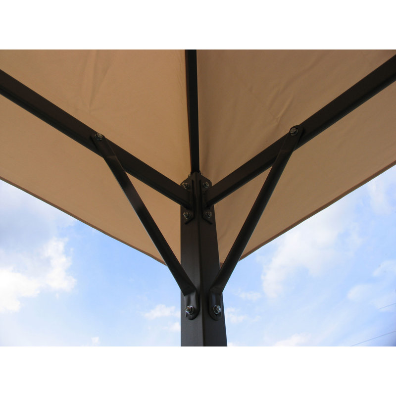 German Dakota Fields Plastic Replacement Canopy for Gazebo, Sand, 296cm W x 296cm D