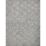 Naturals Hand Tufted Geometric Area Rug in Charcoal/Ivory/Dark Blue