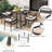 5-piece Counter Bar Set Patio Rattan Counter Set With Cushioned Seat