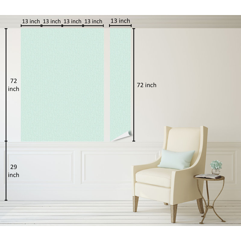 Nomi Roll, L 72 po x l 13 po, Vert menthe, blanc