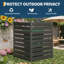 2-Panel Outdoor Privacy Screen, No-Dig Fence for Air Conditioner Concealment, Aluminum Frame with Horizontal Vinyl Slats, Freestanding Enclosure for AC Unit, Pool Equipment, Patio, Backyard.