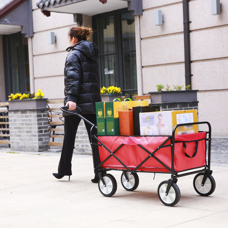 Chariot de plage pliant Wagon Garden (rouge)