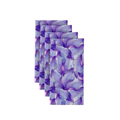Polyester Floral Square Napkin