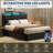 Queen Bed Frame with Lift Up Storage, Upholstered Velvet Bed with LED Lights & Power Outlets, Hydraulic Support, No Box Spring Needed, Black-2127325467-2127325466