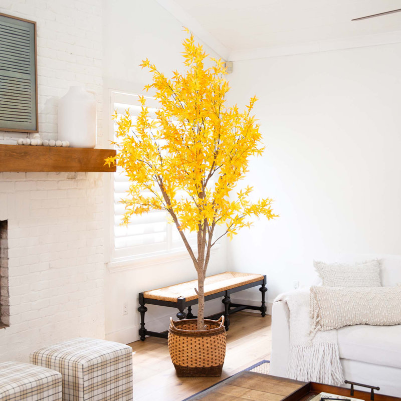 Autumn Maple Artificial Fall Tree, 108" H x 48" W x 48" D