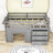 Gigel Kids Twin Loft Bed with Drawers-1887771781