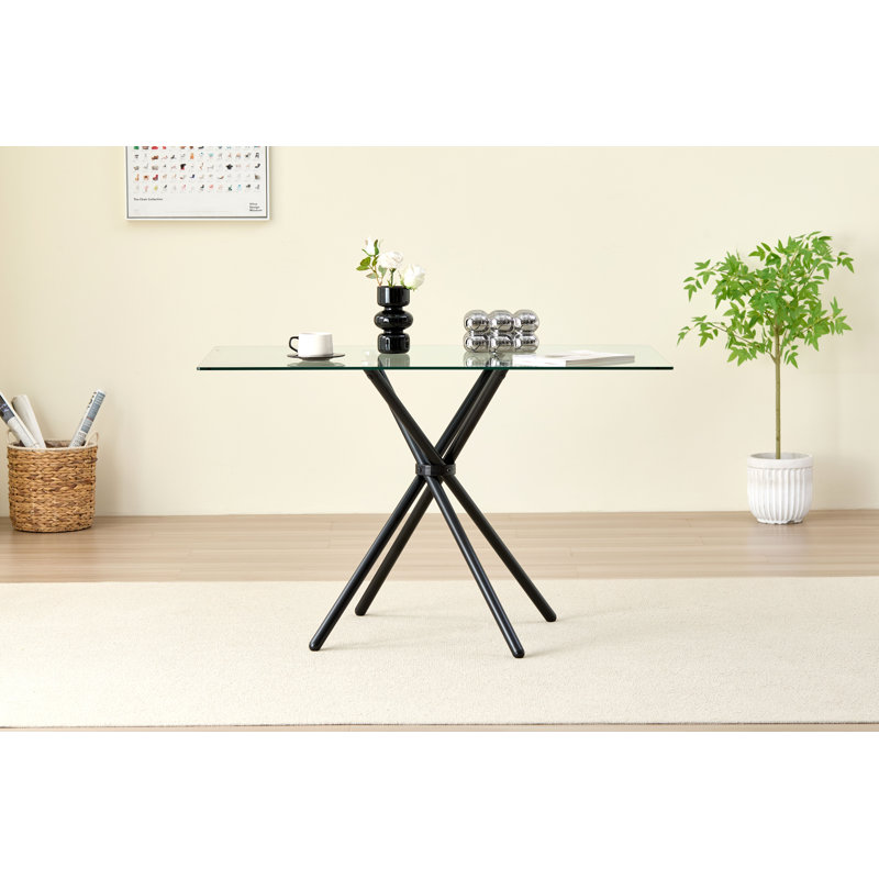 Glass Top Dining Table