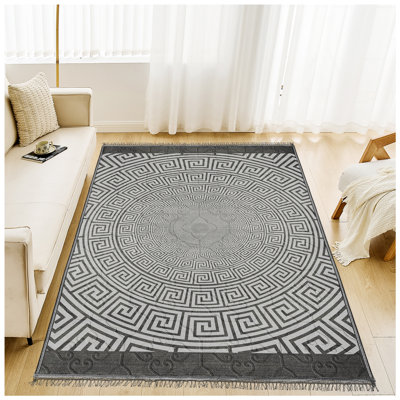 Rectangle 230 cm x 160 cm Geometric Indoor / Outdoor Area Rug