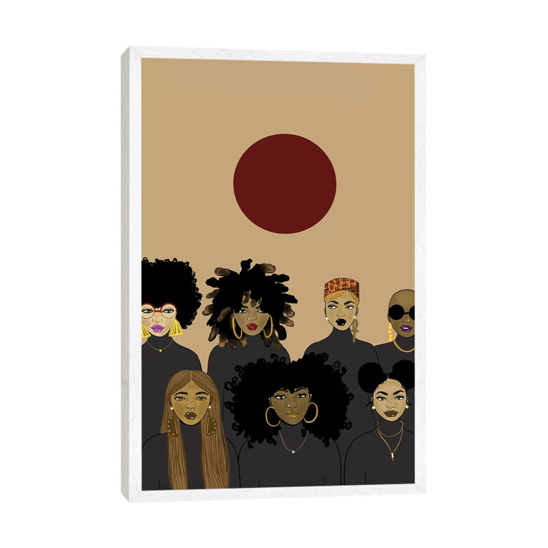 Le' Sisterhood - Print on Canvas, 101.6 cm H x 66.04 cm W, White Framed
