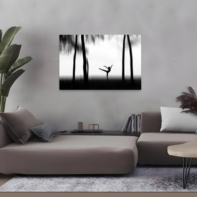 «Graceful Forest Ballet Abstract Dreamy Elegant Forest Nature», reproduction d'art murale