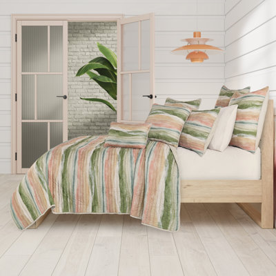 CALLUM - CORAL KING/CAL KING 3PC. QUILT SET