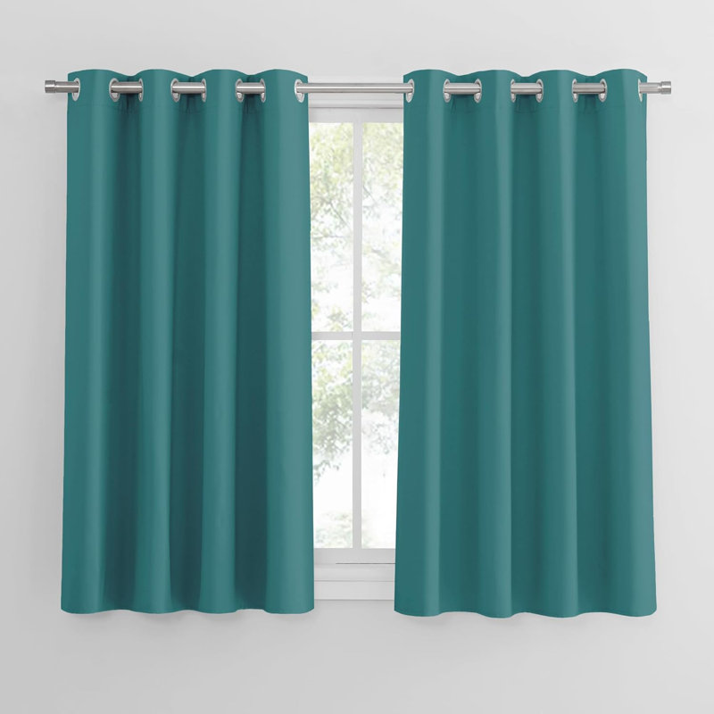 Blackout Curtain Pair, Sea Teal