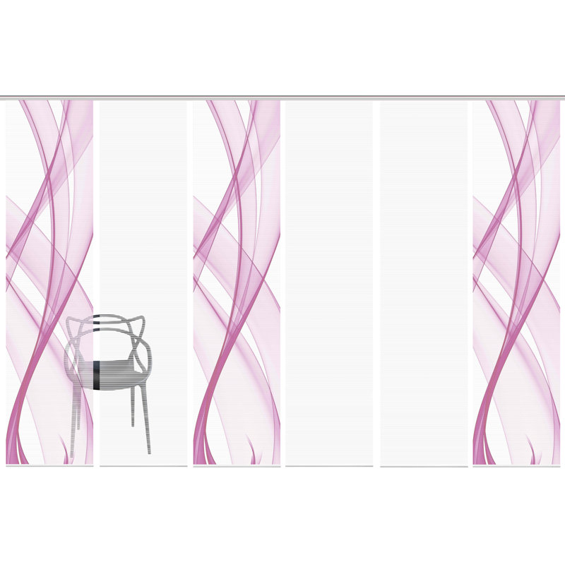 Semi Sheer Sliding Panel, Pink