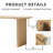 Bena 67" Oval Soild Wood Dining Table Oval Double Pedestal Kitchen Tables Seats 6-435423857