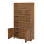 Bibliothèque autoportante avec tablettes ouvertes et armoire-1031424148