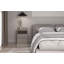 Taahir 2-Drawer Bedside Table with Open Shelf 40 cm Grey