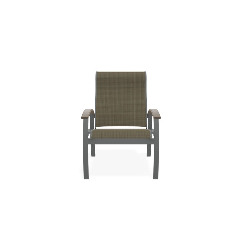 Chaise de patio Askar, Désert, Tweed Sunbrella® brun, Graphite texturé