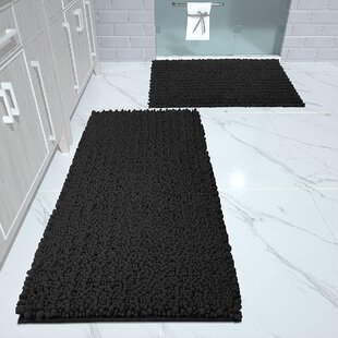 Yimobra Chenille Bathroom Rug, Extra Soft Shaggy Bath Rugs, Non-Slip  Bathroom Fl