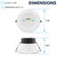 Luminaire encastré commercial à DEL J-Box 5CCT 3 watts 10/17 / 21W 0-10V à intensité variable LUXRITE CRI90 1000/1800/2500 lumens 120-277V