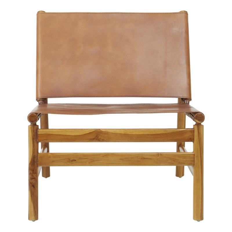 Natalie Upholstered Slipper Chair, Natural, Brown