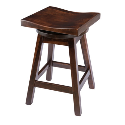 Campton Swivel Solid Wood Counter Stool
