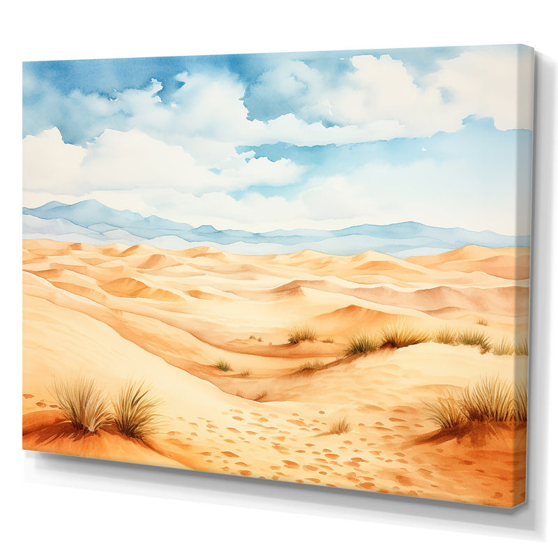 Paysage désertique de dunes de sable en Afrique VI - Désert, art mural, H 30 po x l 40 po x P 1,5 po, Toile tendue