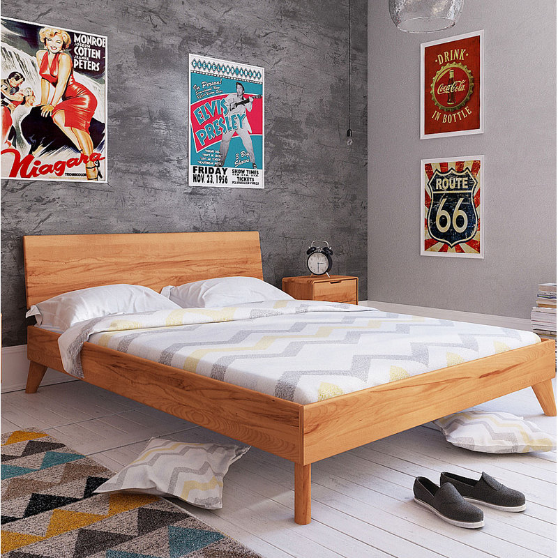 Gant Solid Wood Bed, Core Beech, European Single (90 x 200 cm)