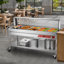 Réchaud commercial 7 casseroles + 2 pots de vapeur avec protection sous la tablette