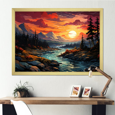 «Colorful Sunset Horizon II», reproduction sur toile