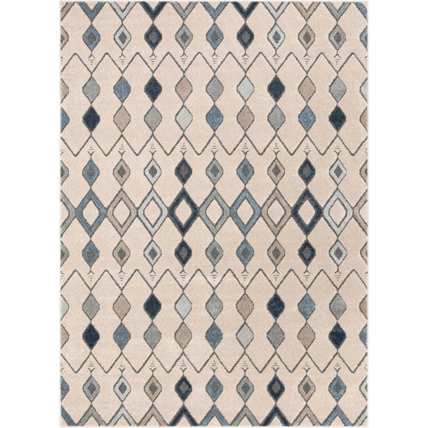 Well Woven Malaga Enzo Geometric Lines Power Loom Beige Rug & Reviews ...