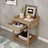 Retro Style Nightstand With 1 Drawer, An Open Shelf, Turned Legs And Metal Handles