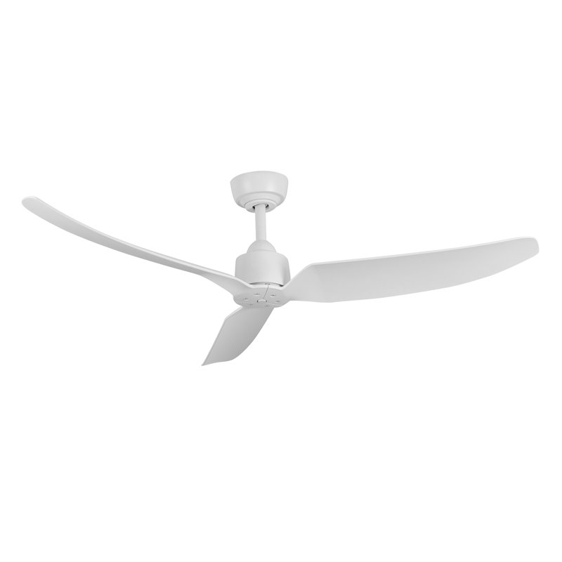 Hugo Smart Outdoor Downrod Ceiling Fan, White