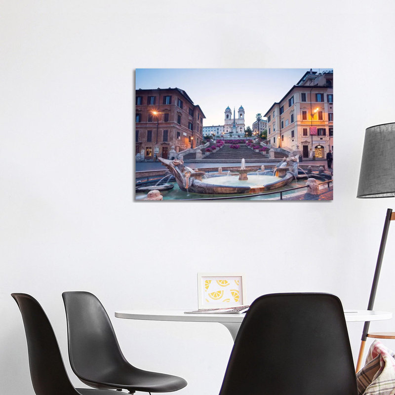 Spanish Steps, Rome 1 Piece Wrapped Canvas Wall Art, 101.6 cm H x 66.04 cm W x 1.91 cm D
