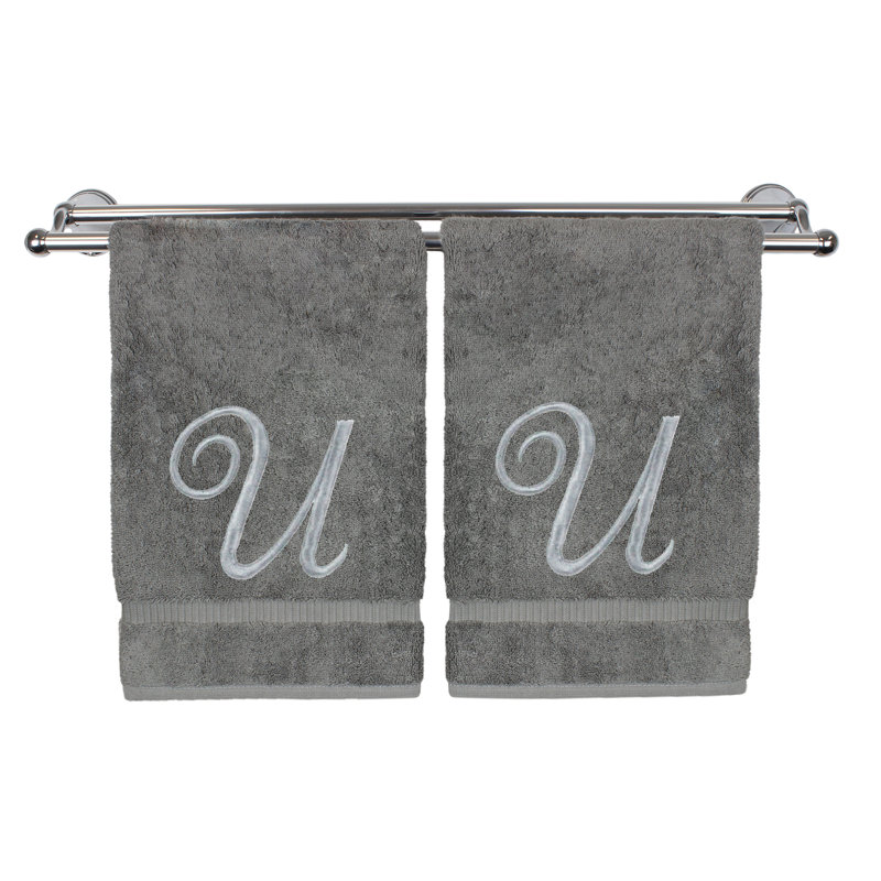 Super Plush Hand Towel, U, Gray/Silver