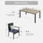 6 - Person Premium All-Weather Wicker Patio Dining Set with Rectangular Table , Cushions Included
