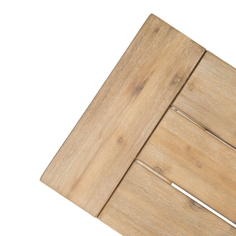Banc de pique-nique en bois Tacito, Gris brossé / acajou brossé