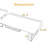 55" Wide Rectangular Coffee Table/End Table With Rock Slab Top, Metal Frame Coffee Table-1336709388