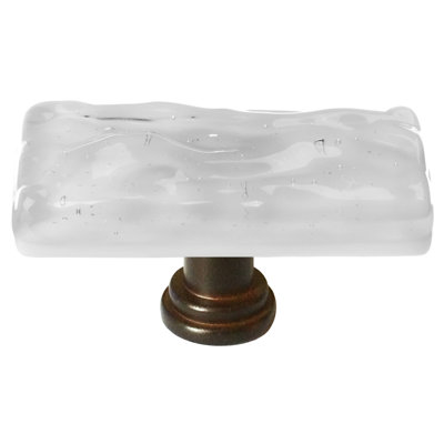 Poignée de meuble longue en verre Glacier